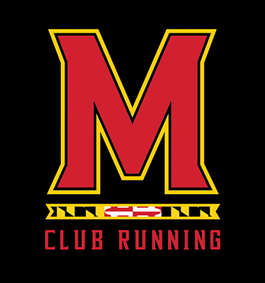 Club running logo using the M Bar style, with the M in Red, and the club name under the Maryland flag bar.