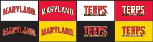 Secondary word marks for the University of Maryland's Department of Intercollegiate Athletics.